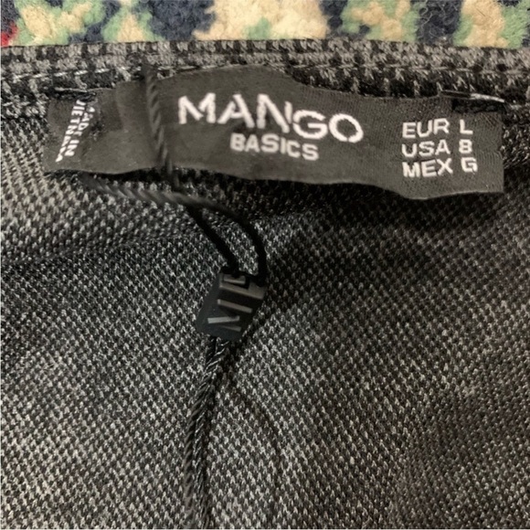 Mango Women's Gray V Neck Check Dress - Picture 7 of 7